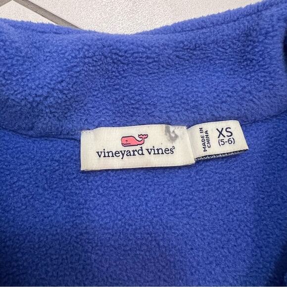 Vineyard Vines Blue Fleece 1/4 Zip Pullover Size XS 5-6 - Picture 5 of 9